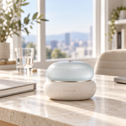 Zoriavele Rounded Two-Tone Desktop Aroma Device - secondary styled view